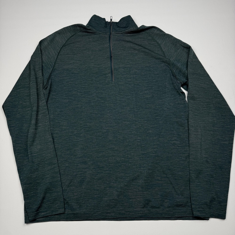 Lululemon Pullover Mens XL Green Quarter Zip Long Sleeve Metal Vent Tech